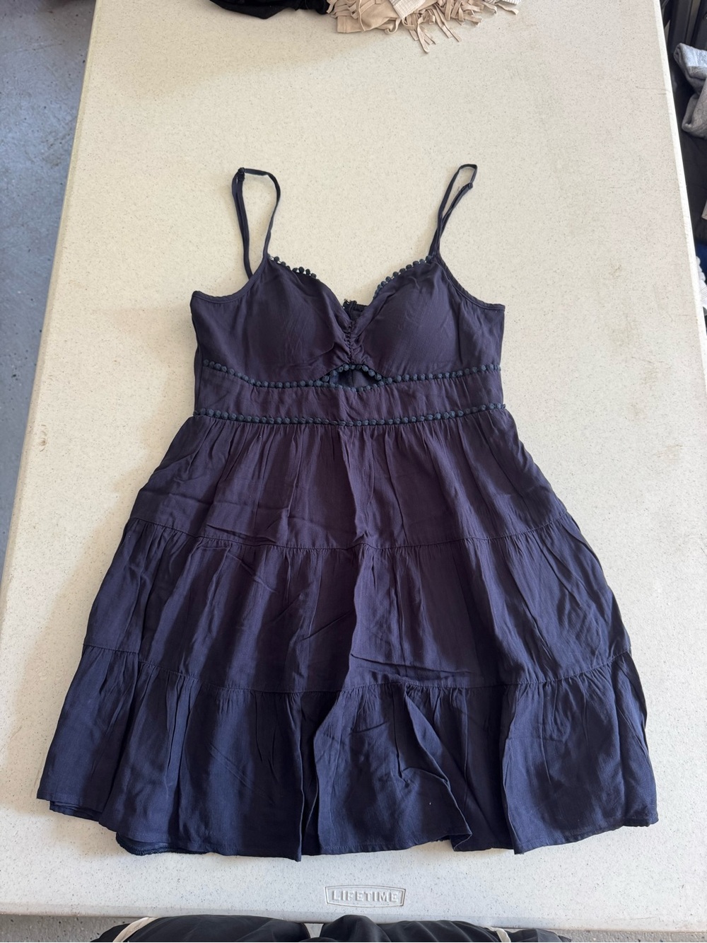 Altar'd State Navy Blue Spaghetti Strap Dress